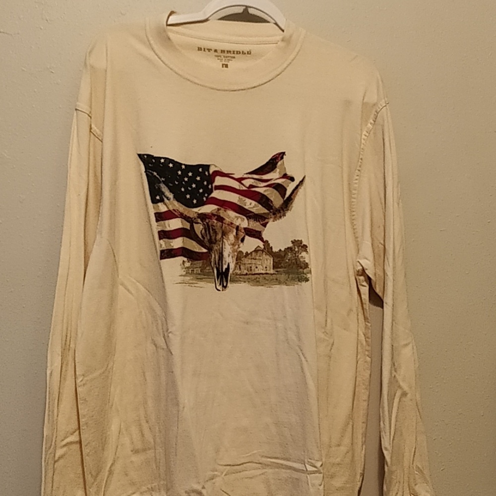 NWOT Western Patriotic Long Sleeve T